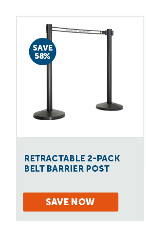 Pro_Cta_Retractable 2-Pack Belt Barrier Post - Save Now