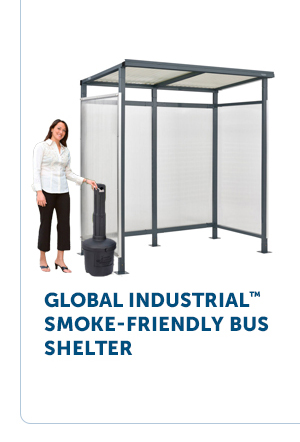 Pro_Cta_Global Industrial™ Smoke-Friendly Bus Shelter