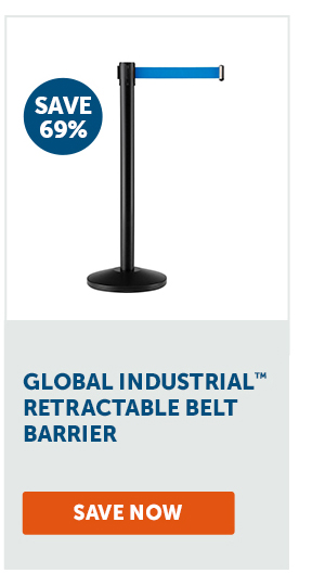 Pro_Cta_Global Industrial™ Retractable Belt Barrier - Save Now