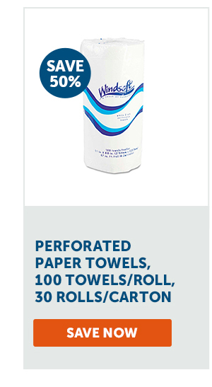 Pro_Cta_Perforated Paper Towels, 100 Towels/Roll, 30 Rolls/Carton - Save Now