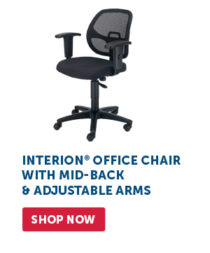 Pro_Cta_Interion® Office Chair With Mid-Back & Adjustable Arms - Shop Now