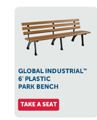 Pro_Cta_Global Industrial™ 6' Plastic Park Bench - Take A Seat