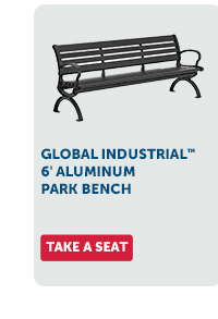 Pro_Cta_Global Industrial™ 6' Aluminum Park Bench - Take A Seat