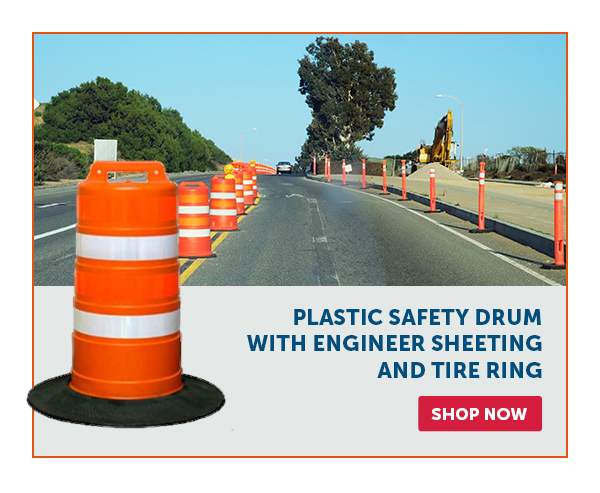 Pro_Cta_Plastic Safety Drum with Engineer Sheeting and Tire Ring - Shop Now