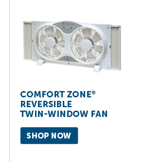 Pro_Cta_Comfort Zone® CZ310R 9" Reversible Twin Window Fan with Remote Control - Shop Now