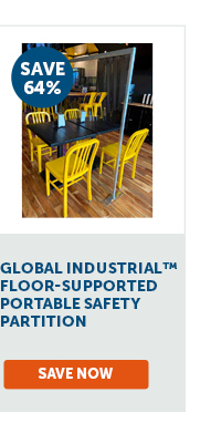 Pro_Cta_Global Industrial™ Floor-Supported Portable Safety Partition - Save Now