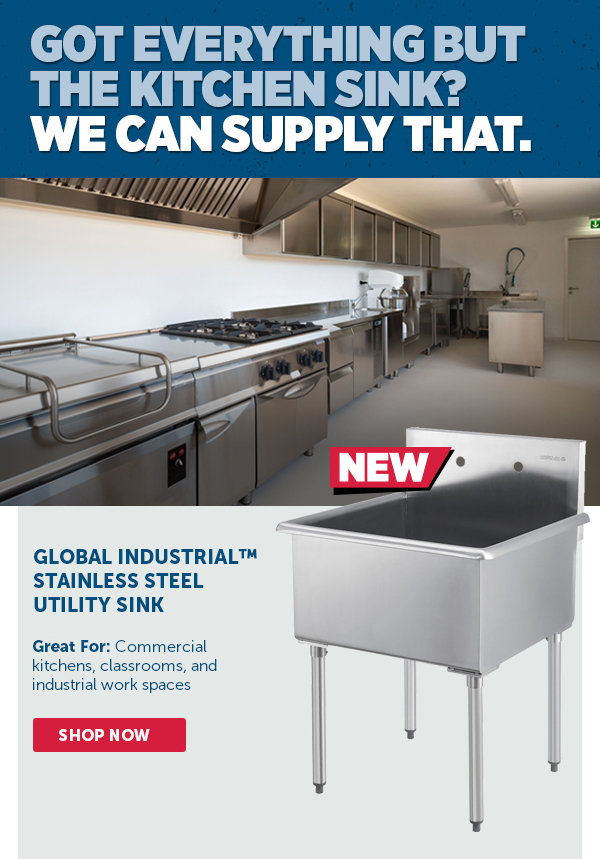 Her_Pro_Cta_Global Industrial™ Stainless Steel Utility Sink - Shop Now