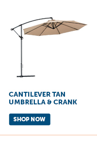 Pro_Cta_Cantilever Tan Umbrella & Crank - Shop Now