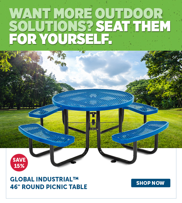 Her_Pro_Cta_Global Industrial™ 46" Round Picnic Table - Shop Now