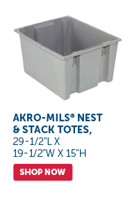 Pro_Cta_Akro-Mils Nest & Stack Totes 29-1/2"L x 19-1/2"W x 15"H - Shop Now