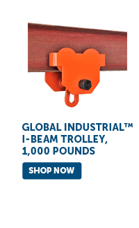 Pro_Cta_Global Industrial I-Beam Trolley, 1,000 pounds - Shop Now