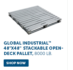 Pro_Cta_Global Industrial 48"x48" Stackable Open-Deck Pallet, 8000 lb. - Shop Now