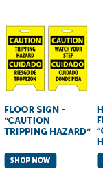 Pro_Cta_Floor Sign - "Caution Tripping Hazard" - Shop Now