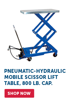 Pro_Cta_Pneumatic-Hydraulic Mobile Scissor Lift Table, 800 LB. CAP. - Shop Now