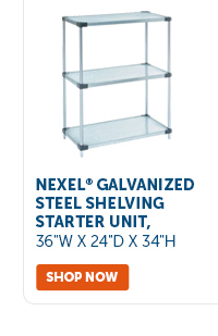 Pro_Cta_Nexel Galvanized Steel Shelving Starter Unit, 36"Wx24"Dx34"H - Shop Now