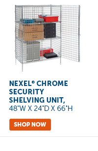 Pro_Cta_Nexel Chrome Security Shelving Unit, 48"W x 24"D x 66"H - Shop Now