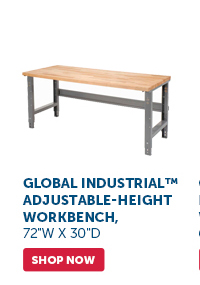 Pro_Cta_Global Industrial Adjustable-Height Workbench, 72"W x 30"D - Shop Now