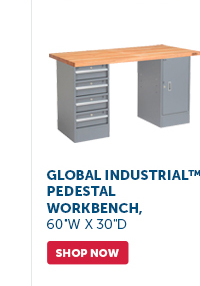 Pro_Cta_Global Industrial Pedestal Workbench, 60"W x 30"D - Shop Now