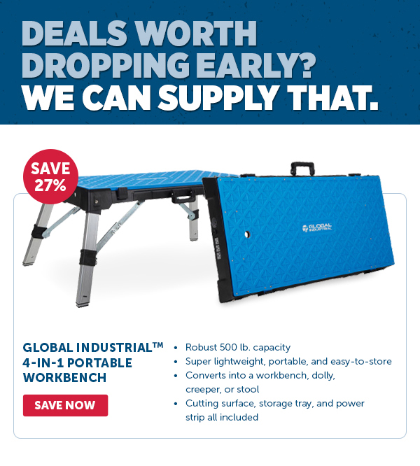 Her_Pro_Cta_Global Industrial 4-In-1 Portable Workbench - Save Now