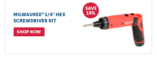 Pro_Cta_Milwaukee 1/4" Hex Screwdriver Kit - Shop Now