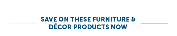 Save On These Furniture & Decor Products Now