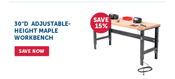 Pro_Cta_30"D Adjustable-Height Maple Workbench - Save Now