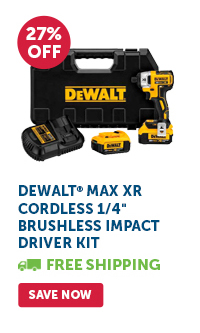 Pro_Cta_DeWALT MAX XR Cordless 1/4" Brushless Impact Driver Kit - Save Now