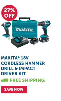 Pro_Cta_Makita 18V Cordless Hammer Drill & Impact Driver Kit - Save Now