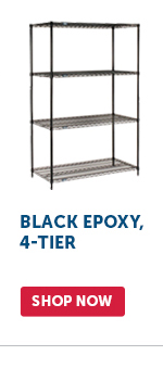 Pro_Cta_Black Epoxy, 4-Tier, Wire Shelving - Shop Now