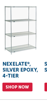 Pro_Cta_Nexelate, Silver Epoxy, 4-Tier, Wire Shelving - Shop Now