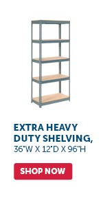 Pro_Cta_Extra Heavy-Duty Shelving, 36"W x 12"D x 96"H - Shop Now