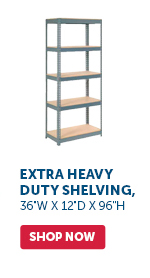 Pro_Cta_Extra Heavy-Duty Shelving, 36"W x 12"D x 96"H - Shop Now