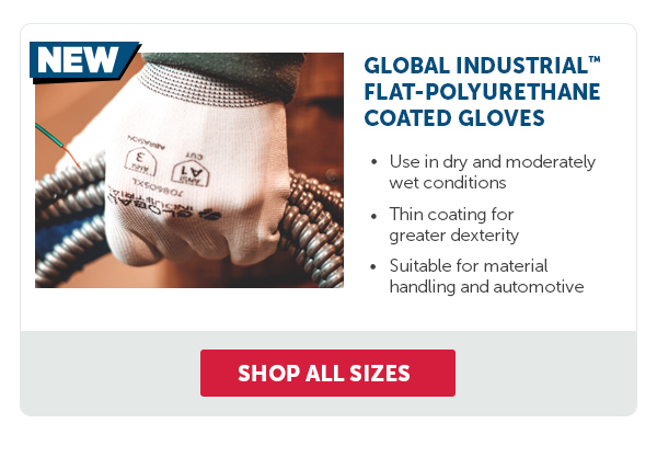 Pro_Cta_Global Industrial Flat-Polyurethane Coated Gloves - Shop All Sizes