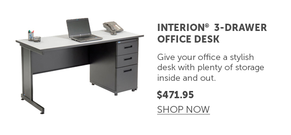 Pro_Cta_Interion 3-Drawer Office Desk - Shop Now