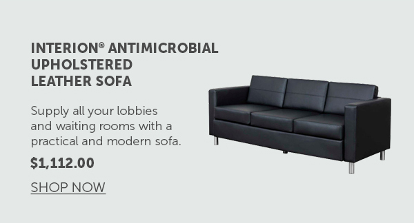 Pro_Cta_Interion Antimicrobial Upholstered Leather Sofa - Shop Now