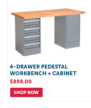 Pro_Cta_4-Drawer Pedestal Workbench + Cabinet - Shop Now