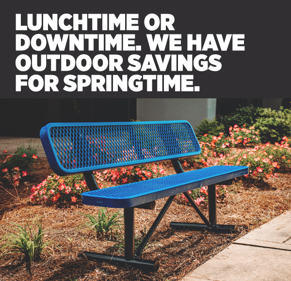 Her_Lunchtime or Downtime. We Have Outdoor Savings For Springtime.