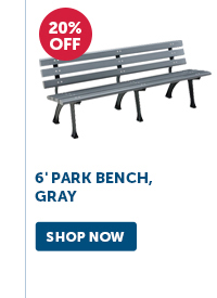 Pro_Cta_6' Park Bench, Gray - Shop Now