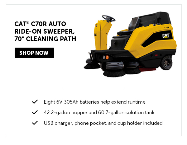 Pro_Cta_CAT C70R Auto Ride-On Sweeper, 70" Cleaning Path - Shop Now