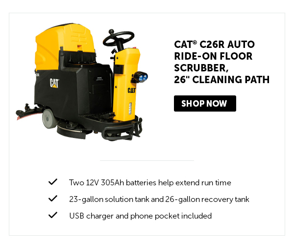 Pro_Cta_CAT C26R Auto Ride-On Floor Scrubber, 26" Cleaning Path - Shop Now