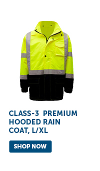 Pro_Cta_GSS Safety Class-3 Premium Hooded Rain Coat, L/XL - Shop Now