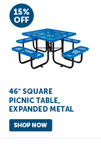 Pro_Cta_46" Square Picnic Table, Expanded Metal - Shop Now