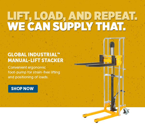 Her_Pro_Cta_Global Industrial Manual-Lift Stacker - Shop Now