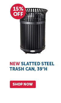 Pro_Cta_Slatted Steel Trash Can, 39"H - Shop Now