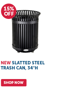 Pro_Cta_Slatted Steel Trash Can, 34"H - Shop Now