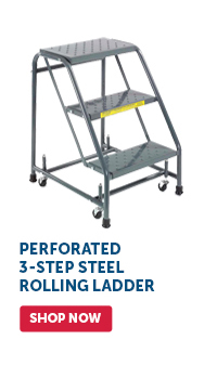 Pro_Cta_Perforated 3-Step Steel Rolling Ladder - Shop Now