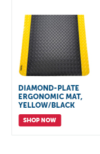 Pro_Cta_Diamond-Plate Ergonomic Mat, Yellow/Black - Shop Now