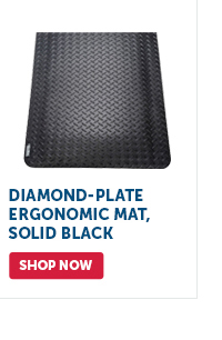 Pro_Cta_Diamond-Plate Ergonomic Mat, Solid Black - Shop Now