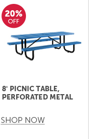 Pro_Cta_8' Picnic Table, Perforated Metal - Shop Now