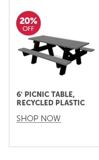 Pro_Cta_6' Picnic Table, Recycled Plastic - Shop Now